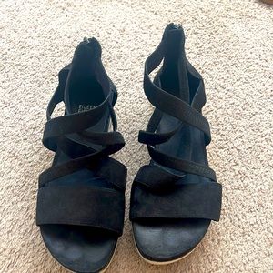 Eileen fisher suede and rubber sandals.